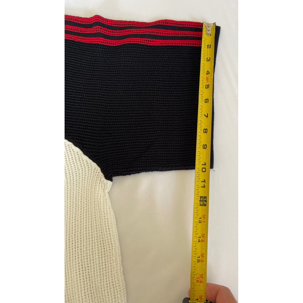 Adidas Originals Women XL Knit Mesh Jersey White Black Red 72 Trefoil KD2269 NEW - Picture 4 of 7